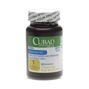MEDLINE Curad® Nonimpregnated Wound Packing Strip, ¼ Inch x 5 Yard NON255145
