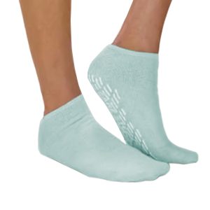 THE PILLOW FACTORY DIVISION Care-Steps® Single Tread Slipper Socks, 2X-Large, Light Green 80108
