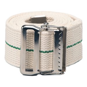 TIDI PRODUCTS Posey® Gait and Transfer Belt, White with Green Stripe, 54 Inch 6556S