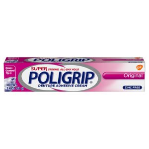BLOCK DRUG COMPANY Super Poligrip® Original Denture Adhesive Cream, 2.4 oz Tube 31015805455