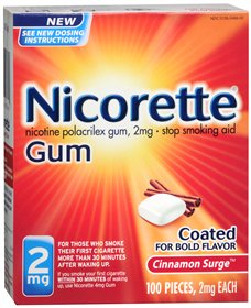 GLAXO CONSUMER PRODUCTS Nicorette® Stop Smoking Aid, 2 mg Strength, Cinnamon Surge 00135046602