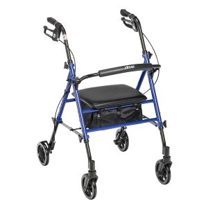 DRIVE DEVILBISS HEALTHCARE drive™ Four Wheel Rollator, Blue RTL10261BL