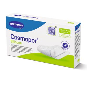 HARTMANN Cosmopor® Silicone Island Dressing w/ Water Resistant Backing, 4 x 8 Inch 901109