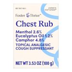 MCKESSON BRAND Foster & Thrive™ Chest Rub 2.6% Menthol 1.2% Eucalyptus Oil 4.8% Camphor 70677106101