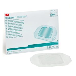 SOLVENTUM CORPORATION 3M™ Tegaderm™ Absorbent Acrylic Transparent Film Dressing, 5-7/8 x 6 Inch 90802