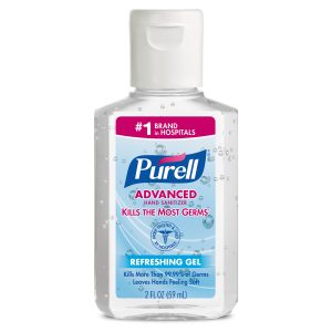 GOJO Purell® Advanced Hand Sanitizer 70% Ethyl Alcohol Gel, 2-ounce Bottle 9605-24