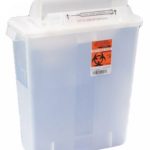 CARDINAL SharpStar™ In-Room™ Multi-purpose Sharps Container, 3 Gallon, 16½ x 13¾ x 6 Inch 8536SA