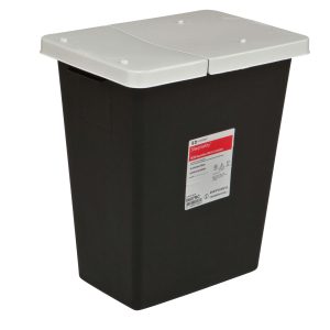 CARDINAL SharpSafety™ RCRA Waste Container, 8 Gallon, 15-1/2 Inch x 17-3/4 x 11 Inch 8607RC