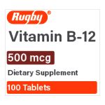 MAJOR PHARMACEUTICALS Rugby® 500 mcg Vitamin B-12 Tablets 80681007200
