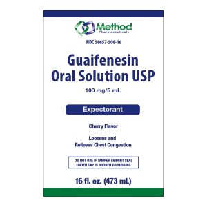 Method Pharmaceuticals Guaifenesin Liquid, 16-ounce bottle 58657050816