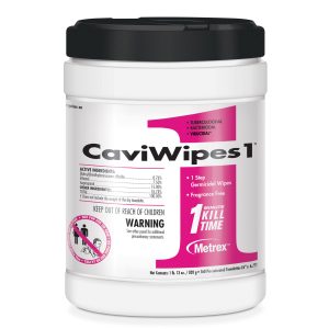 METREX RESEARCH CaviWipes1 Surface Disinfectant, Alcohol Based, Wipes 13-5100