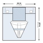 MCKESSON BRAND McKesson Sterile Under Buttocks Drape, 44 x 40 Inch 183-I80-14106-S