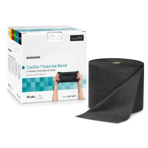 MCKESSON BRAND McKesson CanDo® Exercise Extra-Heavy Resistance Band, Black, 5 Inch x 50 Yard 169-5625