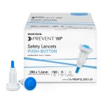 MCKESSON BRAND McKesson Prevent® HP Push Button Safety Lancet, 28 Gauge 16-PBHPSL28G1.6X