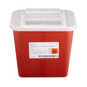 MCKESSON BRAND McKesson Prevent® Sharps Container, 2 Gallon, 10-1/4 x 7 x 10-1/2 Inch 047