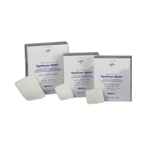MEDLINE Optifoam® Basic Nonadhesive without Border Foam Dressing, 4 x 5 Inch MSC1145