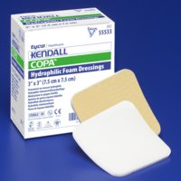 CARDINAL Kendall™ Nonadhesive without Border Foam Dressing, 2 x 2 Inch 55522